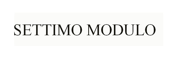 7° MODULO – amatoriale